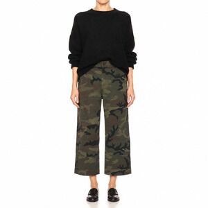 SPRWMN Dark Camo Slash Pocket Cargo Trousers Small Cotton Utility Streetwear